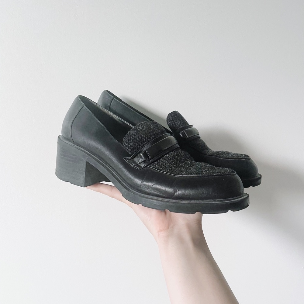 Crazy Horse Vintage Black Leather Loafers